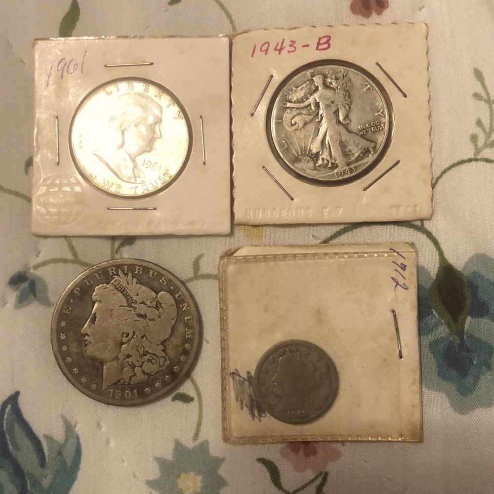 Old silver coins bundles